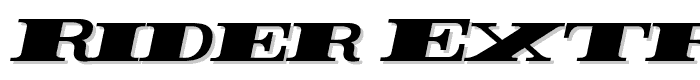 Rider ExtraBlack Italic font